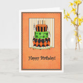 ハロウィーン誕生日カード カード (黄色い花)