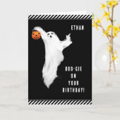 ハロウィーン誕生日カード カード (黄色い花)