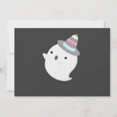 ハロウィーン誕生日ガールズパーティーフォトカボチャ 招待状 (裏面)