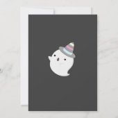 ハロウィーン誕生日ガールズパーティー幽霊カボチャ 招待状 (裏面)