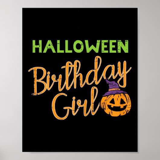 ハロウィーン誕生日ガールデイ衣装ガールズキッズ ポスター (正面)