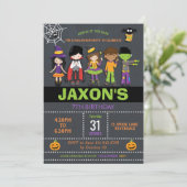 ハロウィーン誕生日キッズコスチュームパーティー 招待状 (スタンド正面)