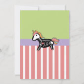 ハロウィーン誕生日キッズユニコーンスケルトンおもしろい 招待状 (裏面)