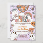 ハロウィーン誕生日グールススリーバースデーパーティー 招待状 (正面)