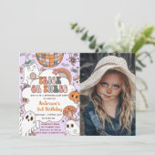 ハロウィーン誕生日グールススリーバースデーパーティー 招待状 (スタンド正面)