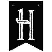 ハロウィーン誕生日ゴシック文字オレンジとブラック バンティングフラッグ (第2の旗)