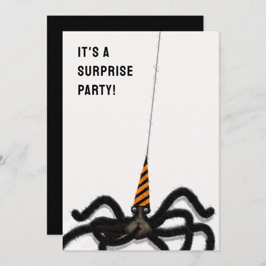 ハロウィーン誕生日サプライズパーティー 招待状 (正面/裏面)