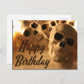 ハロウィーン誕生日スカル ポストカード (正面/裏面)