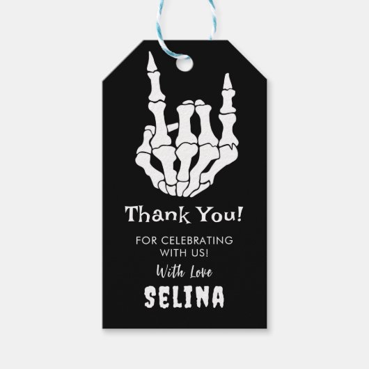 ハロウィーン誕生日スケルトンハロウィーン ギフトタグ (正面)