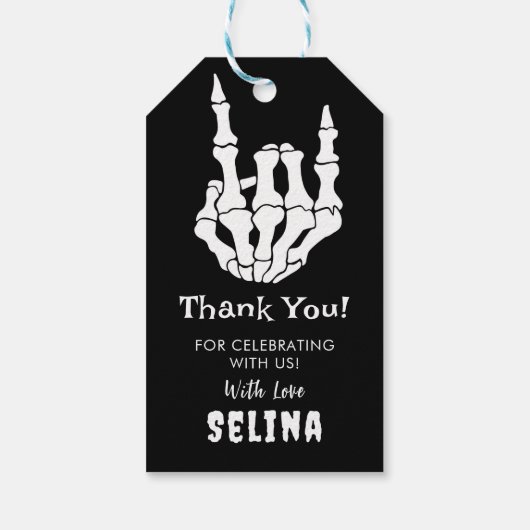 ハロウィーン誕生日スケルトンハロウィーン ギフトタグ (裏面)