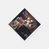 ハロウィーン誕生日スケルトン スタンダードカクテルナプキン (角)