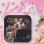 ハロウィーン誕生日スケルトン ペーパープレート (パーティー)