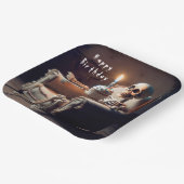 ハロウィーン誕生日スケルトン ペーパープレート (傾斜あり)