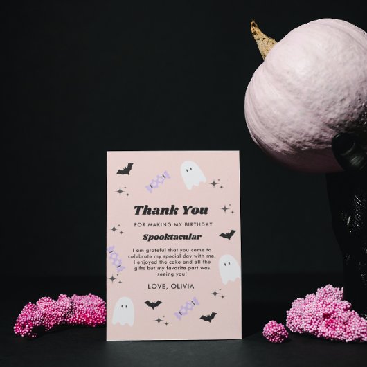 ハロウィーン誕生日スポオクタキュラーサンキューカード サンキューカード