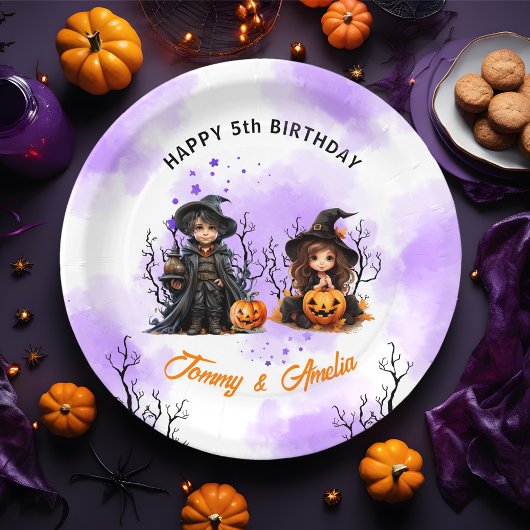 ハロウィーン誕生日ツイン紙プレート ペーパープレート