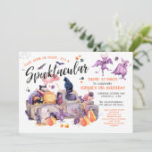 ハロウィーン誕生日トランクでの運転またはパーティー 招待状 (スタンド正面)