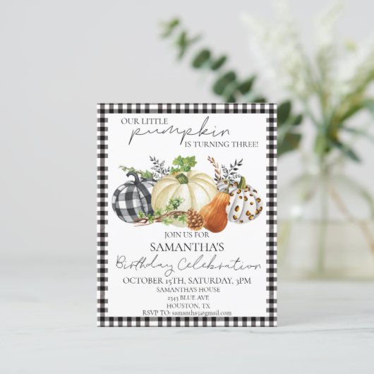 ハロウィーン誕生日パーティキッズパンプキンプレイド (スタンド正面)