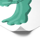 ハロウィーン誕生日パーティグリーン歓迎ポスター ポスター (角)