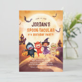 ハロウィーン誕生日パーティスポオクタキュラー 招待状 (スタンド正面)