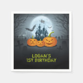 ハロウィーン誕生日パーティナプキン スタンダードカクテルナプキン (正面)