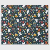 ハロウィーン誕生日パーティーのお子様の名前を追加 ラッピングペーパー (フラット)