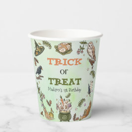 ハロウィーン誕生日パーティーのトリックまたはトリートメント 紙コップ