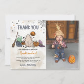 ハロウィーン誕生日パーティーの写真 サンキューカード (正面)