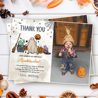 ハロウィーン誕生日パーティーの写真 サンキューカード