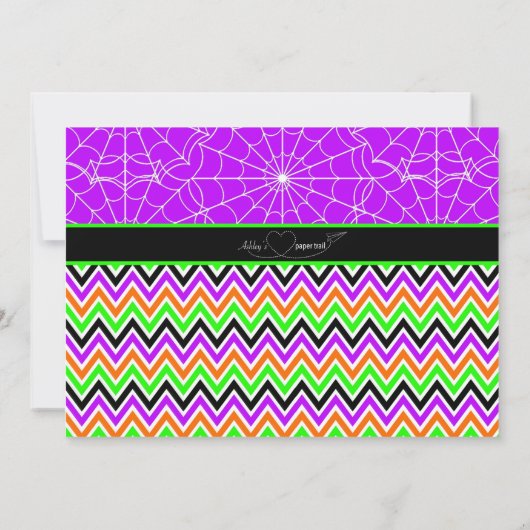 ハロウィーン誕生日パーティーの招待と写真 招待状 (裏面)