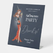 ハロウィーン誕生日パーティーの招待状 台座サイン (正面)