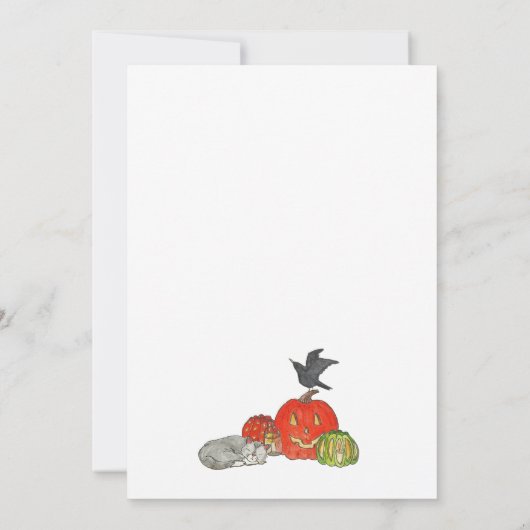 ハロウィーン誕生日パーティーの招待状 招待状 (裏面)