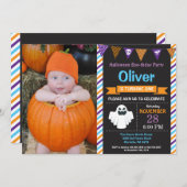 ハロウィーン誕生日パーティーの招待状 招待状 (正面/裏面)