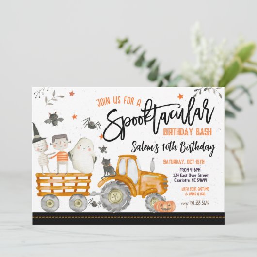 ハロウィーン誕生日パーティーの招待状、 招待状 (スタンド正面)