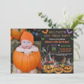 ハロウィーン誕生日パーティーの招待状 招待状 (スタンド正面)