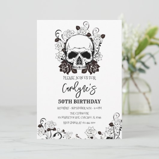 ハロウィーン誕生日パーティーの招待状 招待状 (スタンド正面)