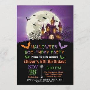ハロウィーン誕生日パーティーの招待状 招待状