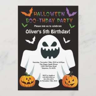 ハロウィーン誕生日パーティーの招待状 招待状