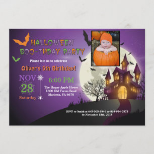 ハロウィーン誕生日パーティーの招待 招待状