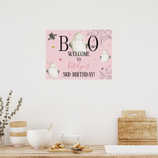 ハロウィーン誕生日パーティーウェルカムサイン ポスター (キッチン)
