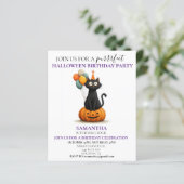 ハロウィーン誕生日パーティーキッズブラックキャット (スタンド正面)