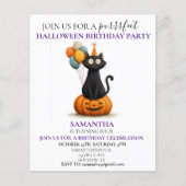 ハロウィーン誕生日パーティーキッズブラックキャット (正面)