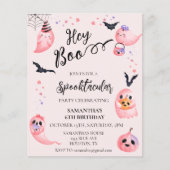 ハロウィーン誕生日パーティーキッズHey Booピンク幽霊たち (正面)