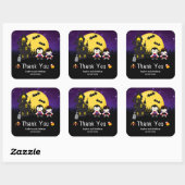 ハロウィーン誕生日パーティーバンピアーズパープル スクエアシール (シート)