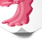 ハロウィーン誕生日パーティーピンクのウェルカムポスター ポスター (角)