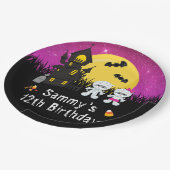 ハロウィーン誕生日パーティーミムミピンク ペーパープレート (アングル)