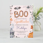 ハロウィーン誕生日パーティー幽霊 招待状 (スタンド正面)