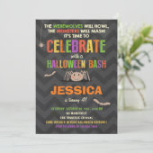 ハロウィーン誕生日パーティー招待衣装パーティー 招待状 (スタンド正面)