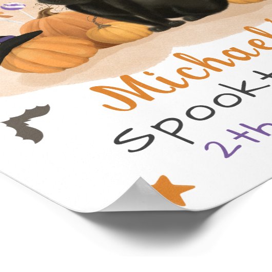 ハロウィーン誕生日パーティー歓迎ポスター ポスター (角)