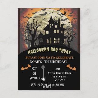 ハロウィーン誕生日パーティー インビテーションポストカード