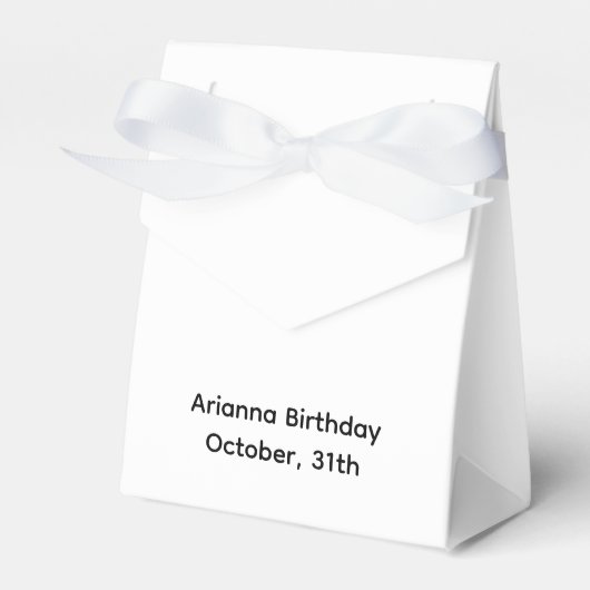 ハロウィーン誕生日パーティー | ミニマル幽霊デザイン フェイバーボックス (正面サイド)